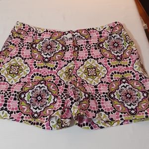 Crown & Ivy shorts pink green black white 6